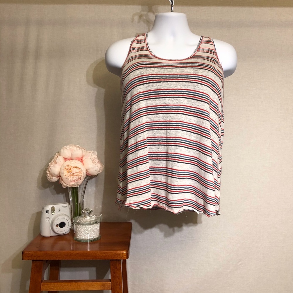 Free People ‘Best Night’ Striped Racerback Tanktop